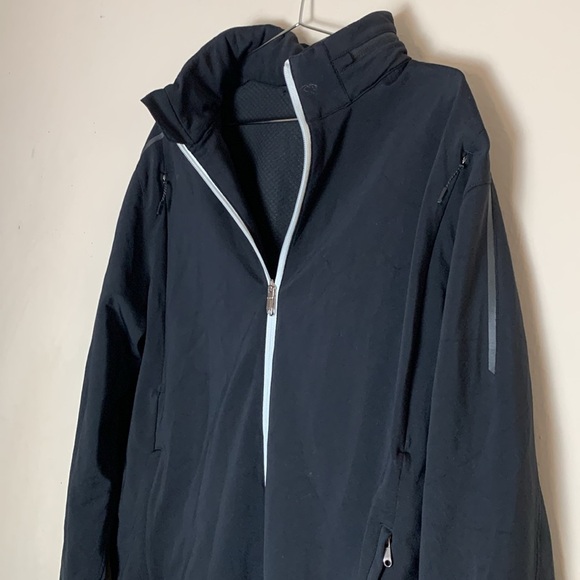 Lululemon black windbreaker with zip in hood and side vents Size XL - Picture 2 of 9